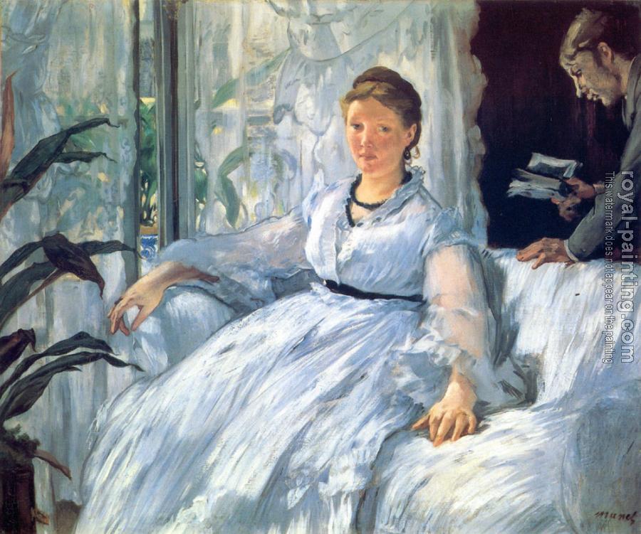 Edouard Manet : Reading (Mme Manet and Leon)